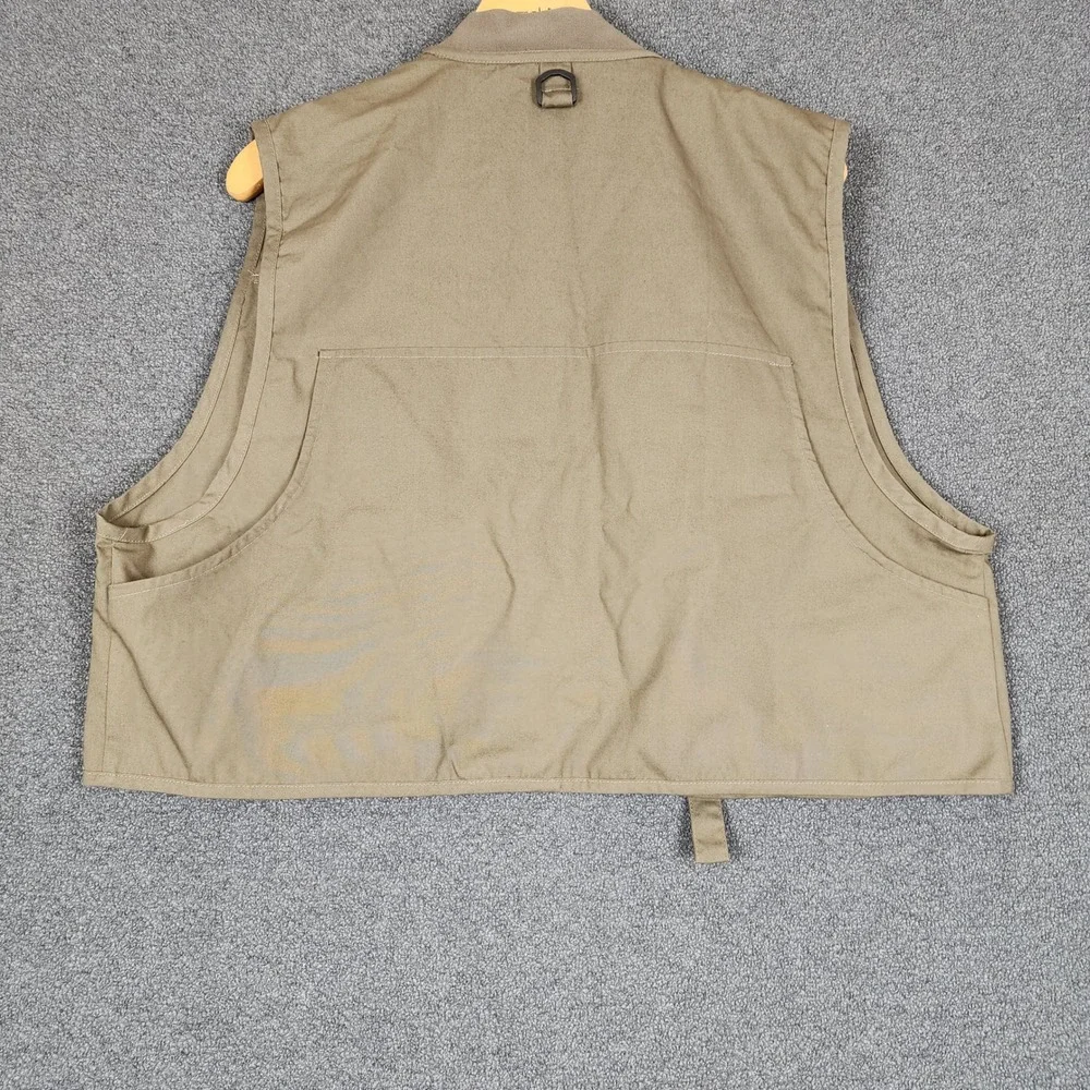 Orvis Mens Fly Fishing Vest Khaki Tan Mesh‎ Back Multi-Pocket Utility Size S